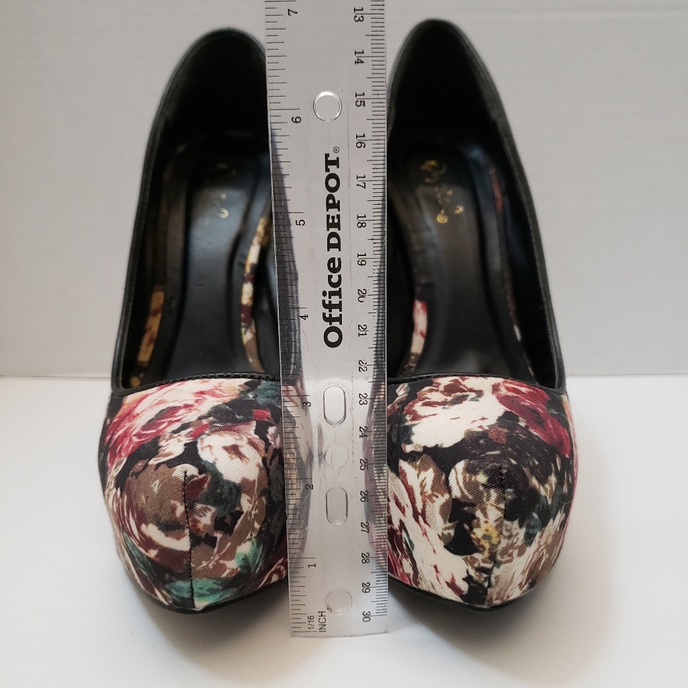 Size 6 Quipid Floral Print Stiletto Heels - Picture 4 of 7